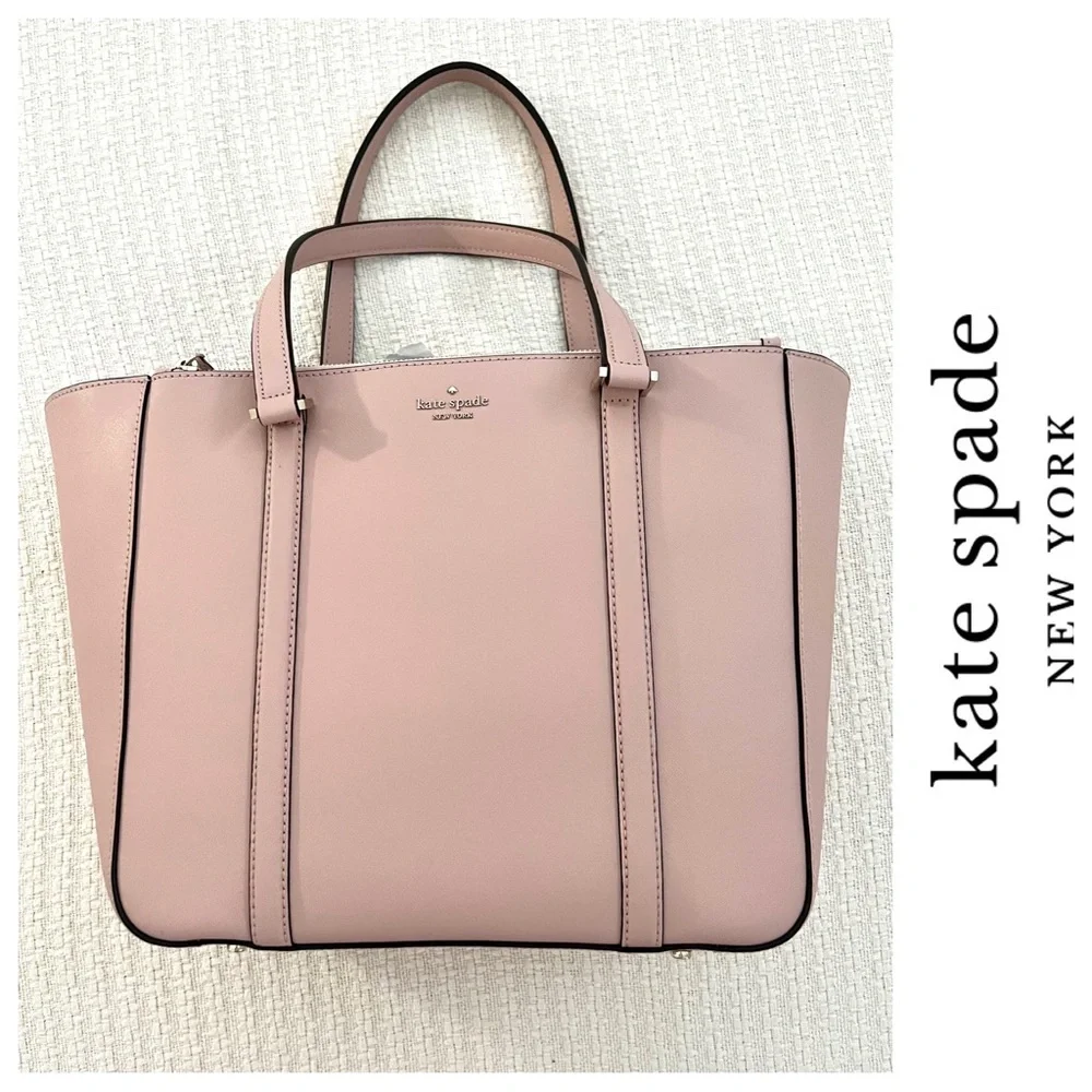 kate spade Pale Pink Leather Tote Laptop Bag